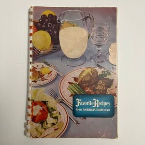 Vintage Cookbook Favorite Recipes from Americas Dairyland Spiral Bound Paperback